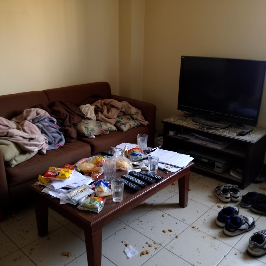 Living Room Reset — before